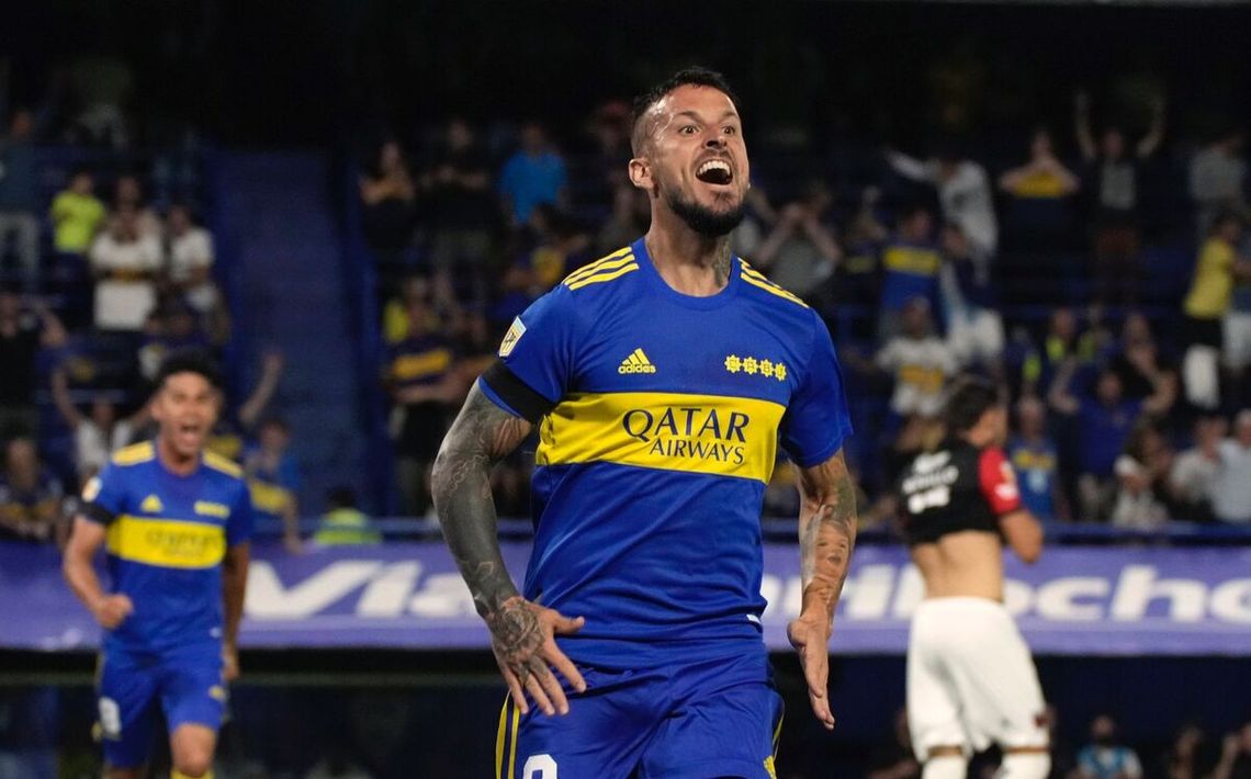 Darío Benedetto gritando su primer gol en la vuelta a Boca