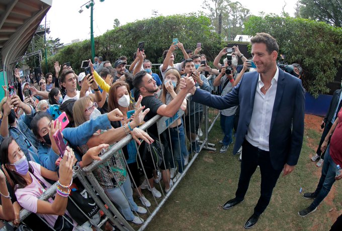 Del Potro recibió el cariño de los hinchas