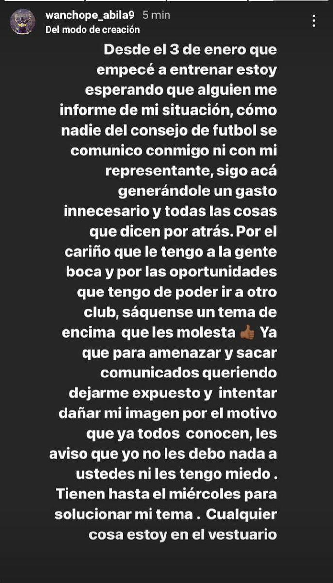 El comunicado de Wanchope Ábila