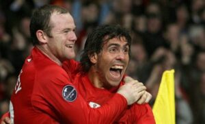 Wayne Rooney y Carlos Tevez, un dupla letal en el Manchester United.