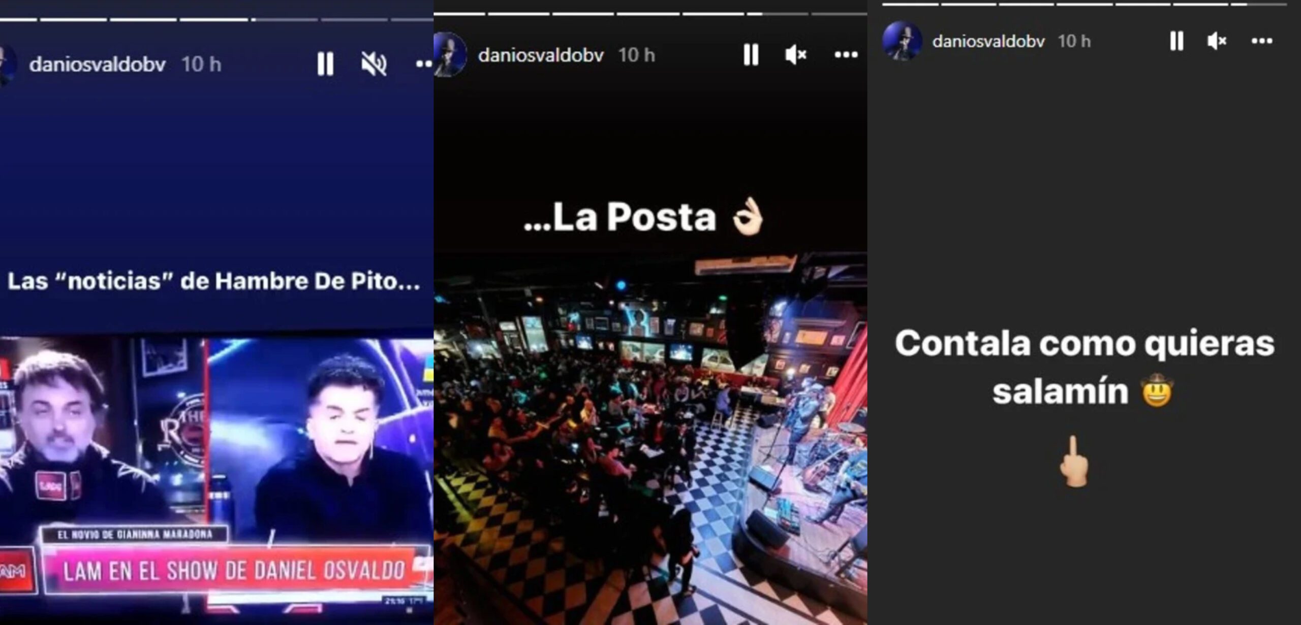 Los posteos de Daniel Osvaldo contra De Brito en sus redes sociales