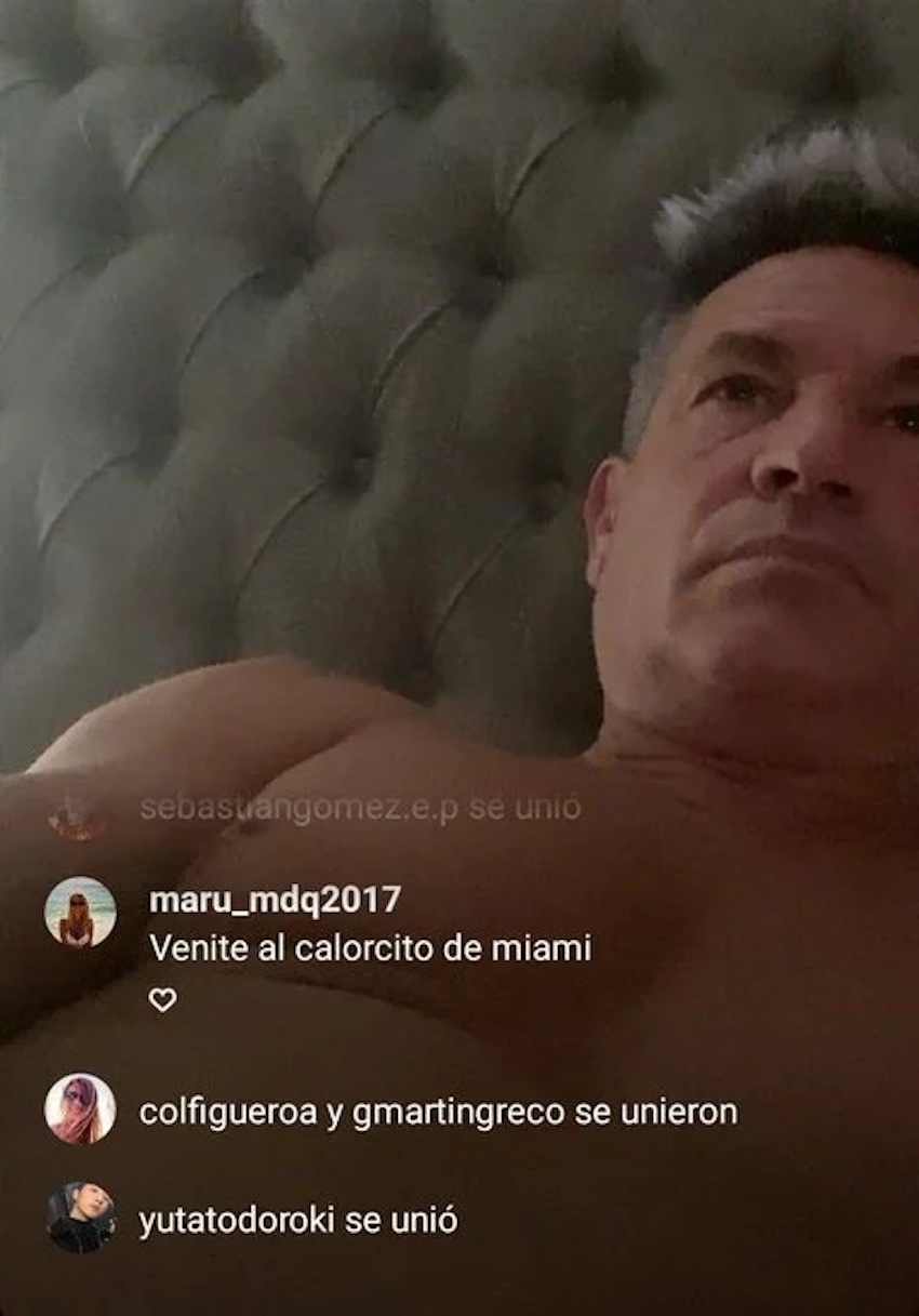 Diego Díaz y el video en Instagram