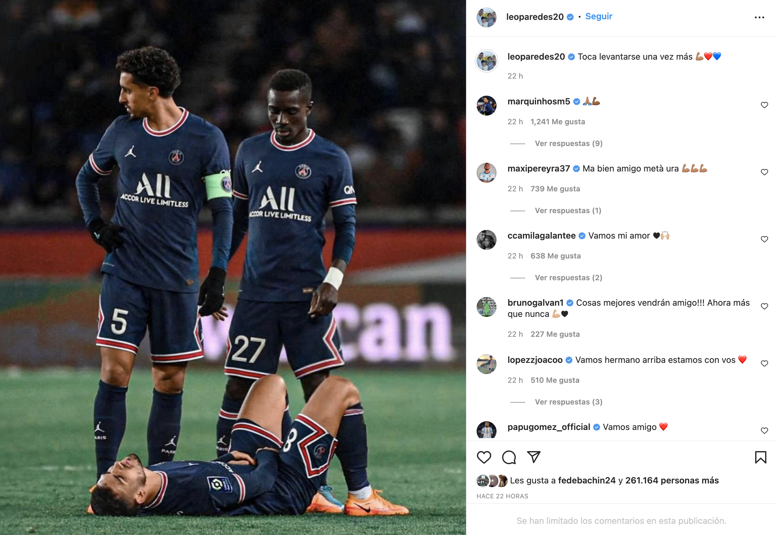 El mensaje de Leonardo Paredes en sus redes sociales