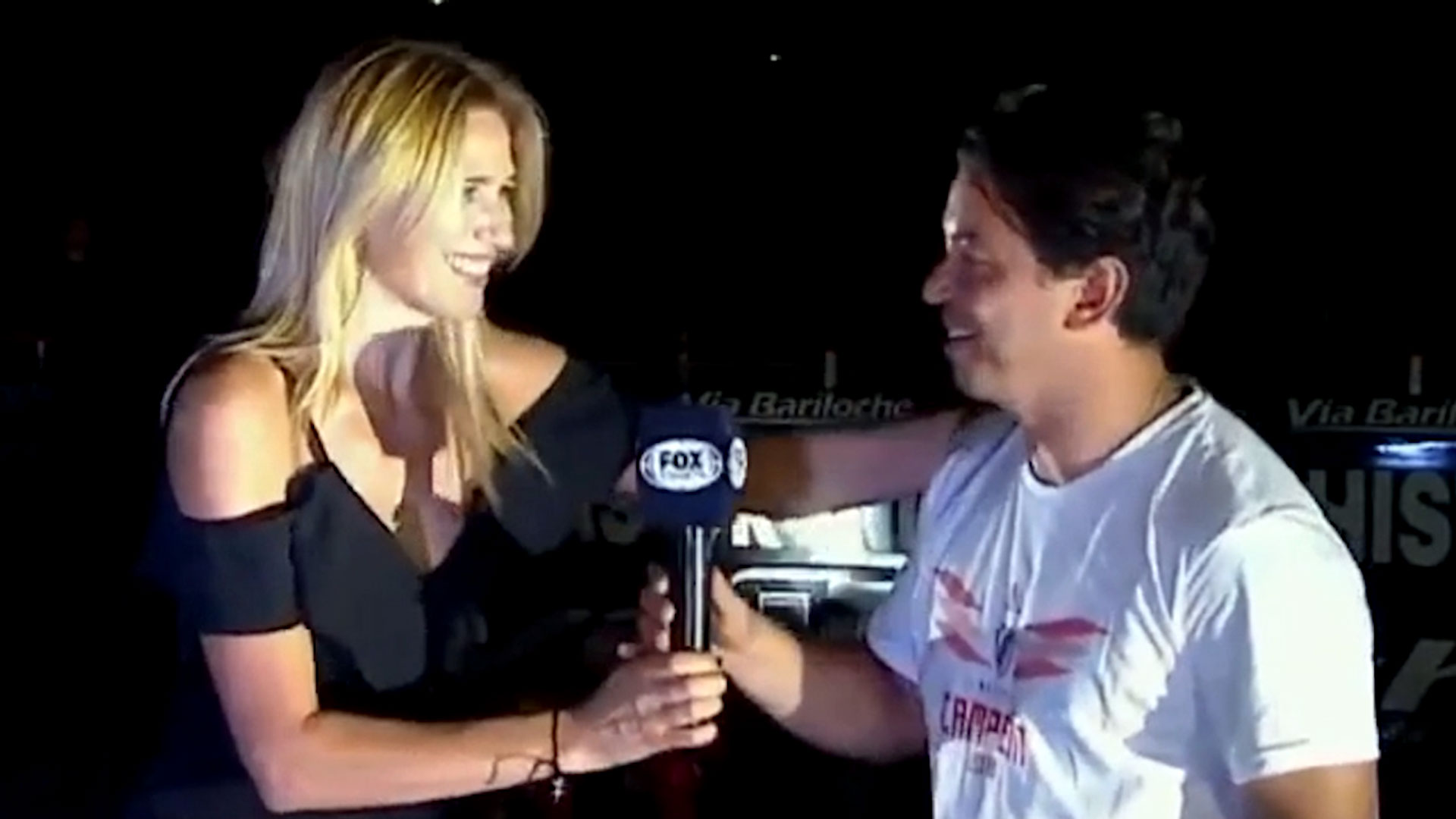 Alina Moine y Marcelo Gallardo juntos en el Monumental