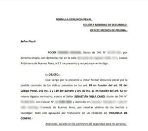 Denuncia contra Sebastián Villa