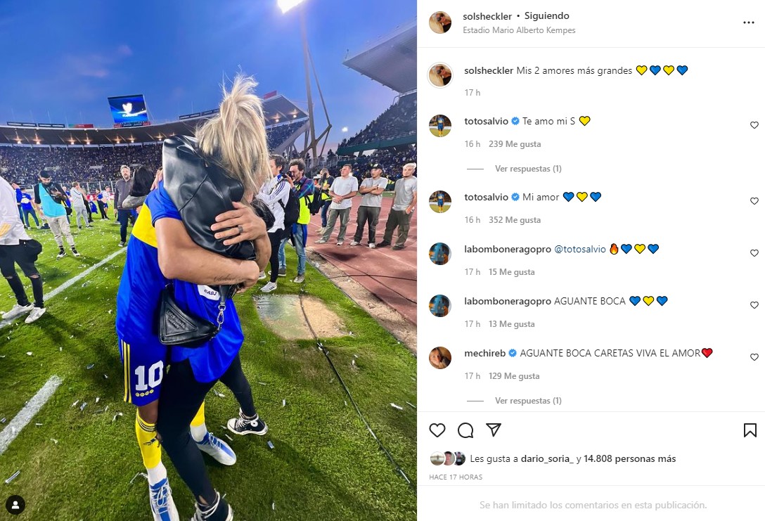 El cariñoso posteo de Sol Rinaldi junto a Salvio.