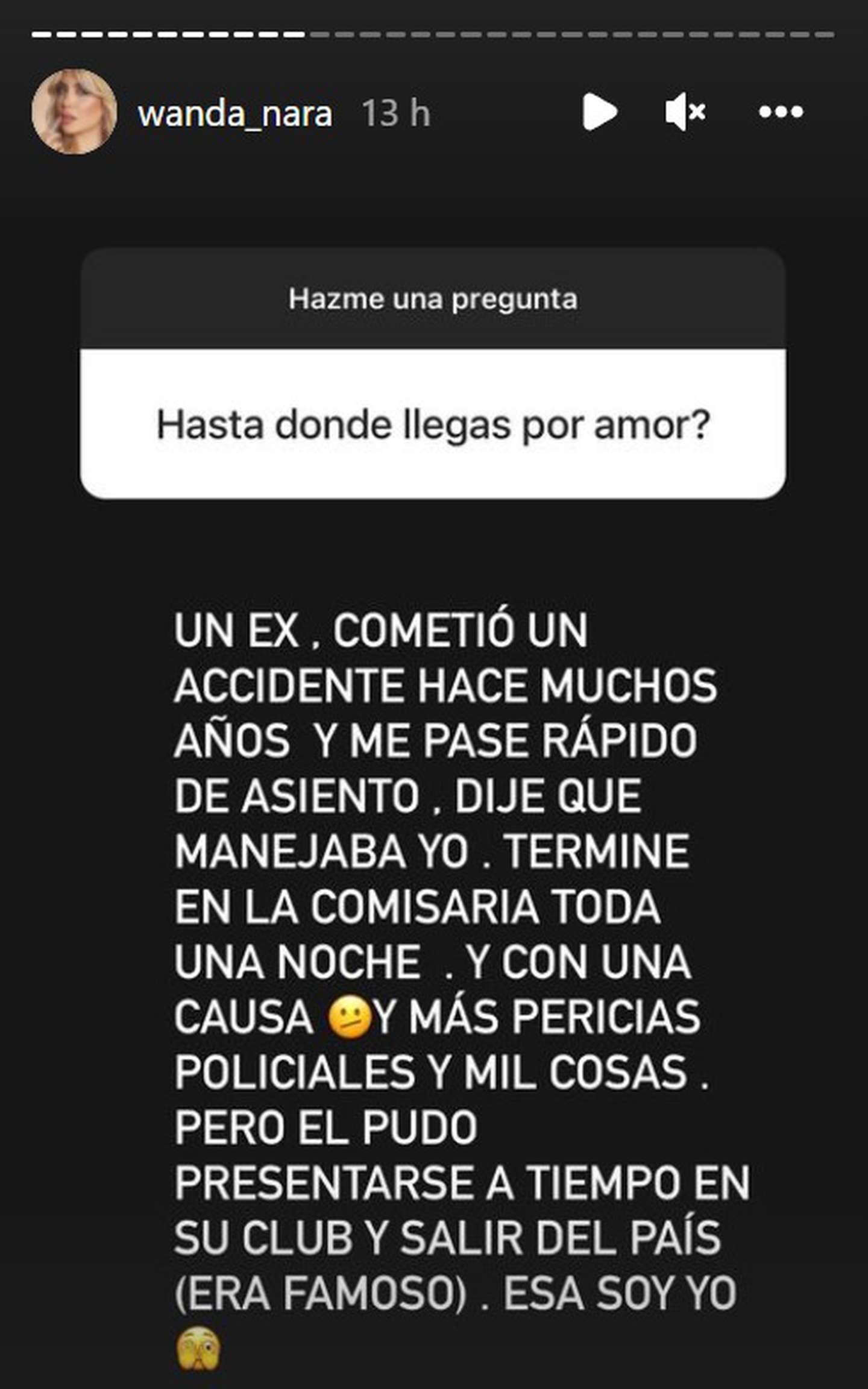 El posteo de Wanda Nara en su cuenta de Instagram.