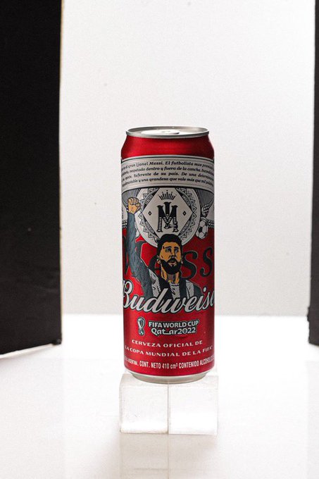 El diseño de la nueva Budweiser edición limitada con la imagen de Messi
