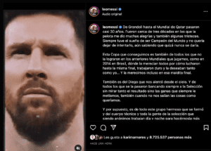 Posteo Messi