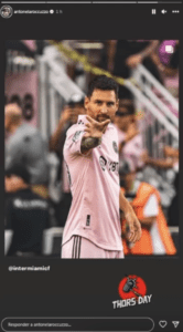 Messi festejo Antonela Roccuzzo