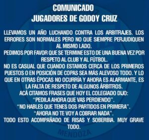 Godoy Cruz árbitros