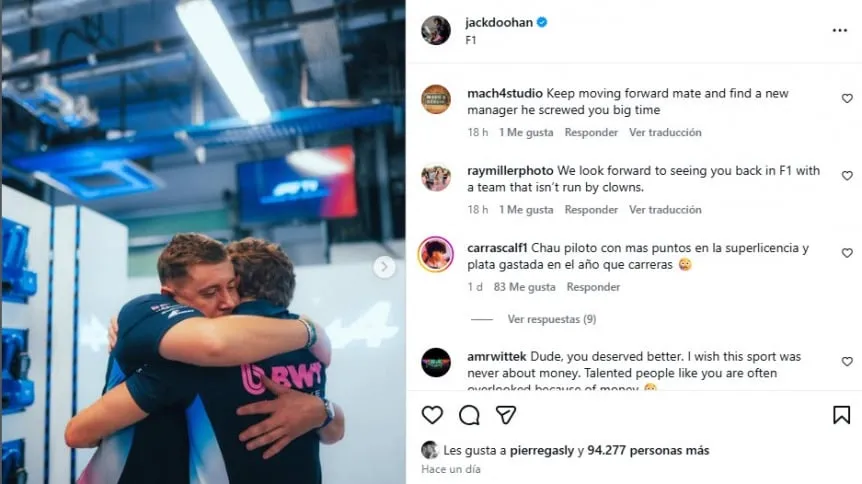 Incertidumbre en Alpine: Jack Doohan alimenta los rumores de su salida